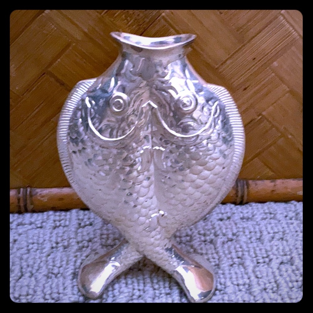 COPY - Silver twin fish Vase